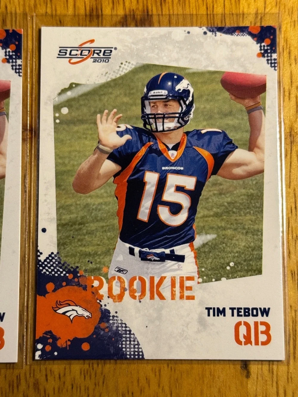 Tim Tebow Rookie Cards Panini Score (lot of 2)